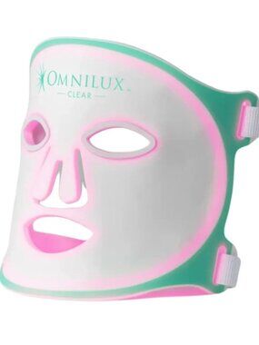 Omnilux Clear LED Acne Therapy Mask FDA-Cleared Blue + Red Light Therapy Mask